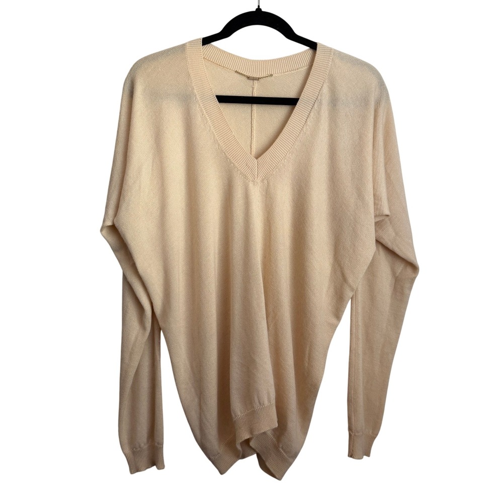 The Row Women's V-Neck Batwing Sweater Yellow Medium